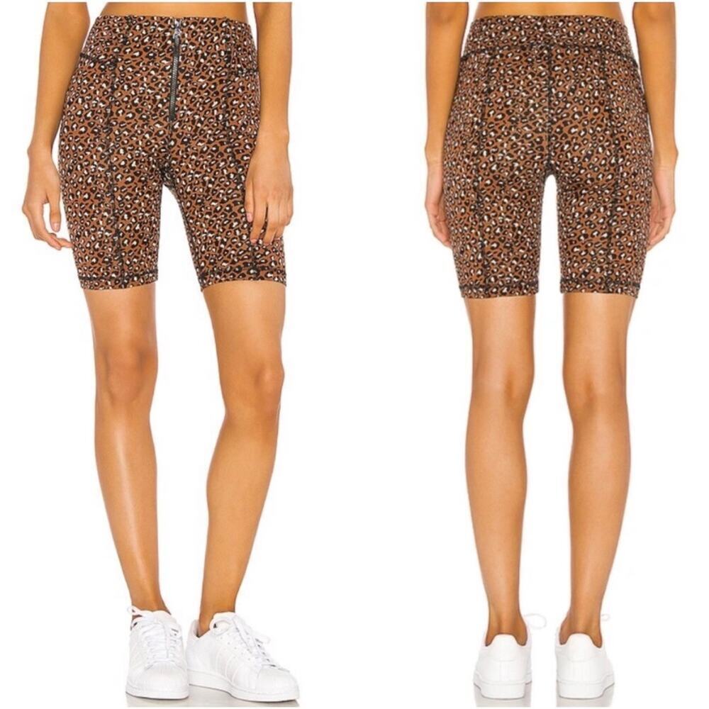 Free People Lucky Strike Leopard Print Bike Shorts small - Picture 3 of 7